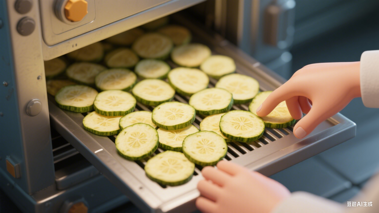 风干机烘干黄瓜片：这样操作，脱水均匀还脆爽(3)