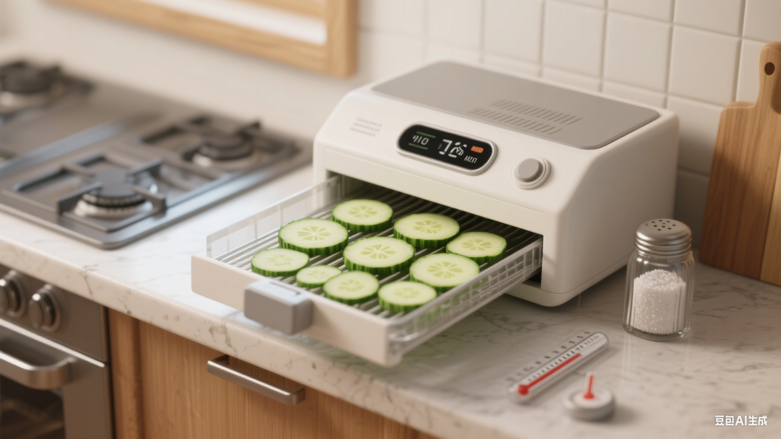 风干机烘干黄瓜片：这样操作，脱水均匀还脆爽(5)