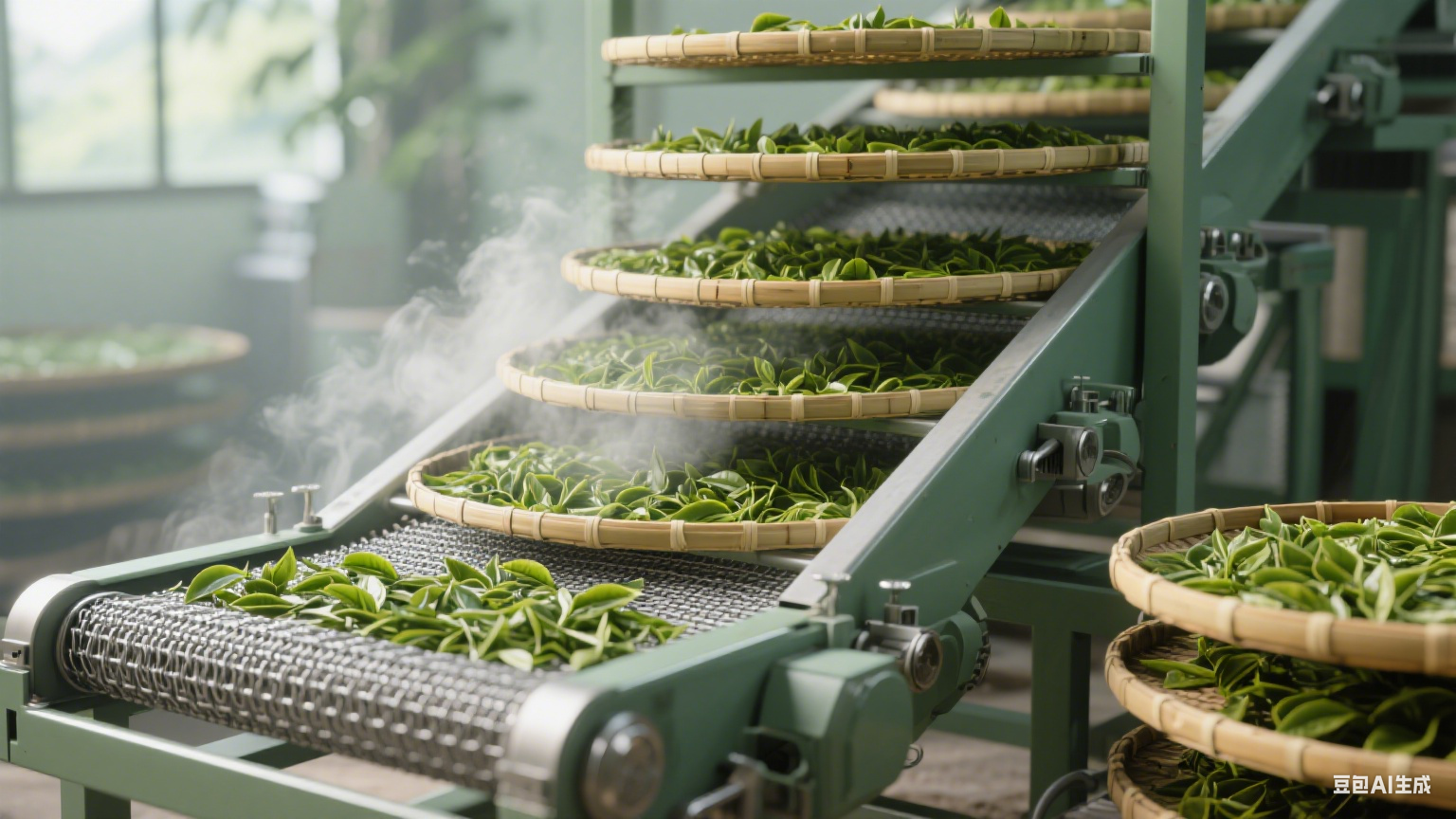 层叠运鲜・风润茶香：解锁茶叶多层式风干网带摊凉输送机的运输智慧(1)