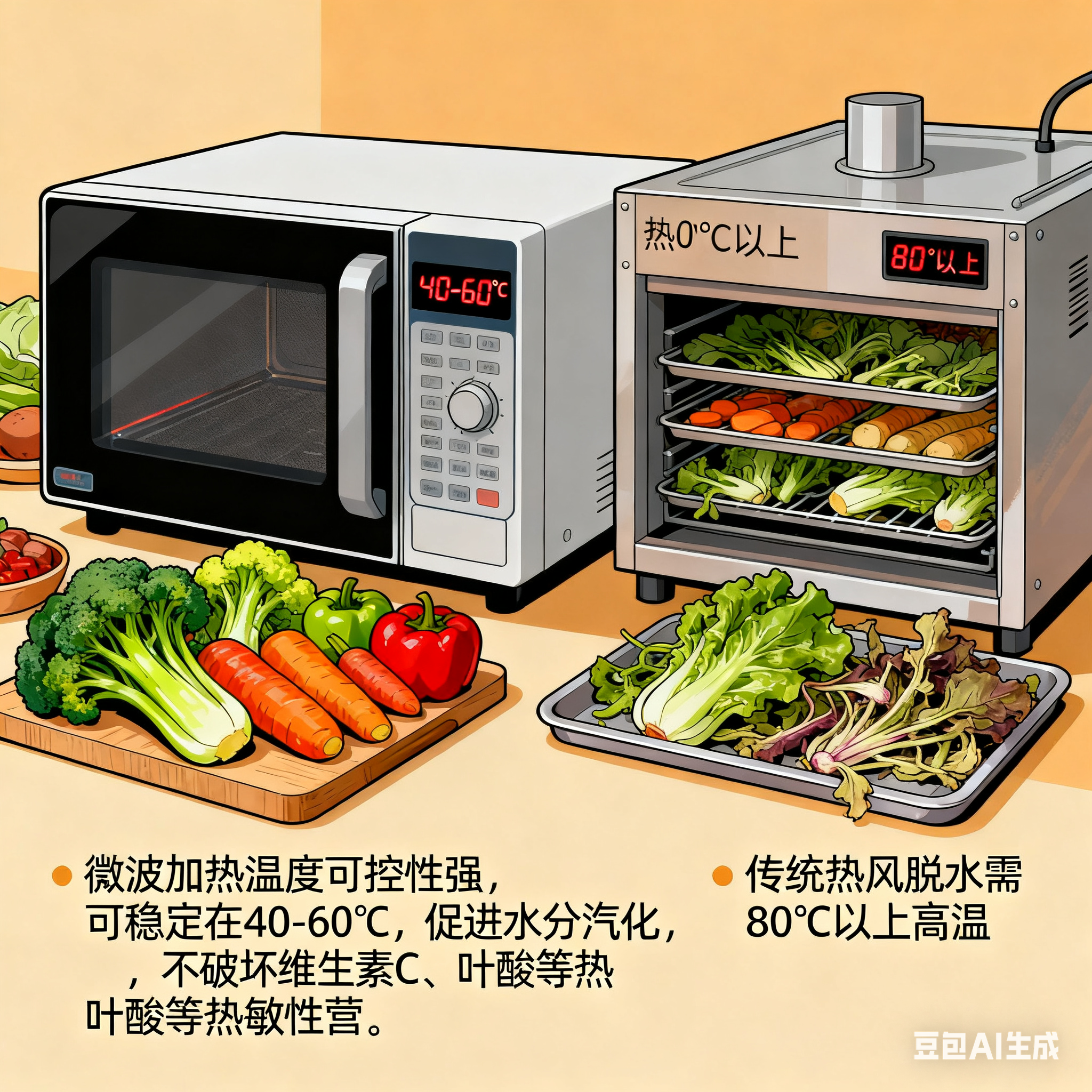 微能凝鲜・风萃蔬香 —— 蔬菜微波脱水风干机的脱水原理(2)