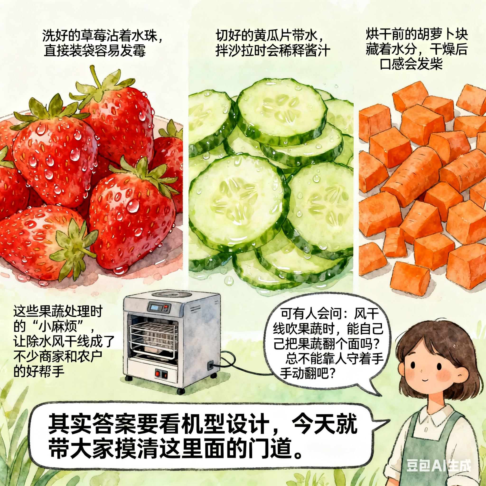 果蔬除水风干线，能自己翻果蔬吗？(1)