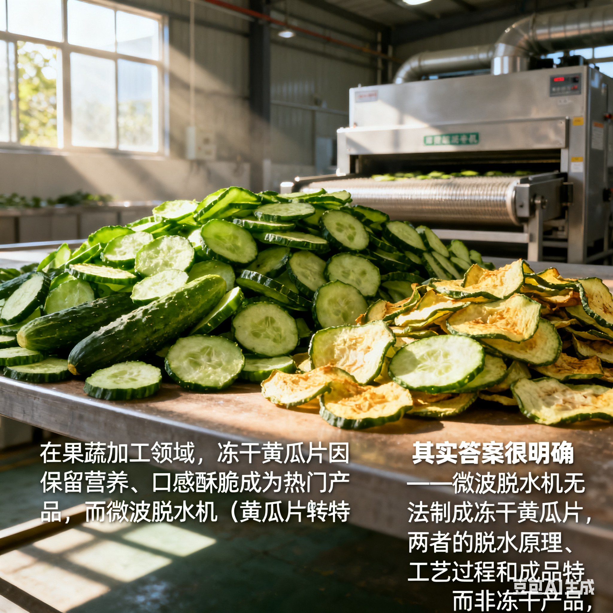 黄瓜片用微波脱水机，能做成冻干吗？(1)