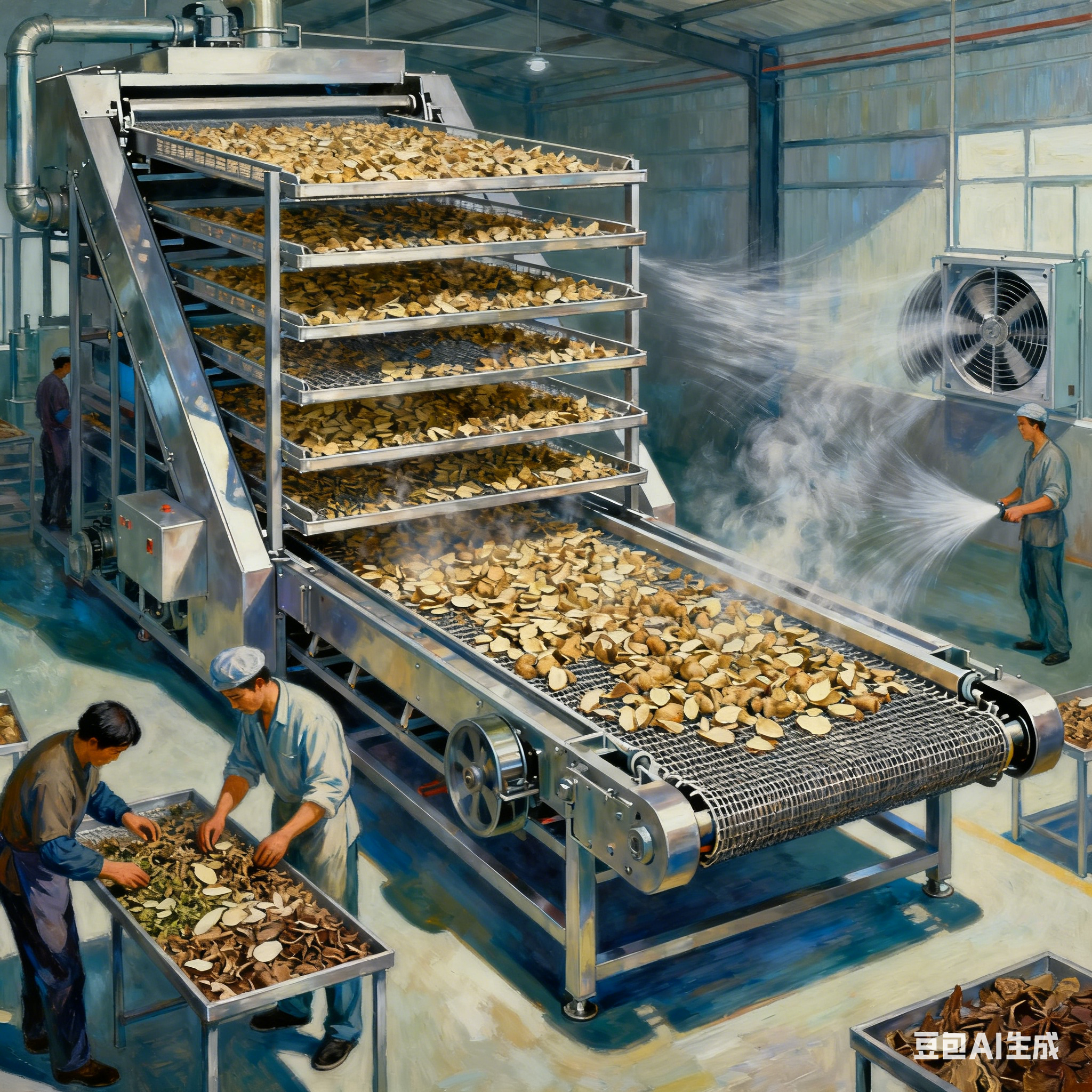 多层式网带摊凉输送风干机，哪些公司会用？(1)