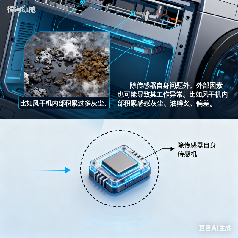 风干机温度传感器出现故障该如何处理？(4)
